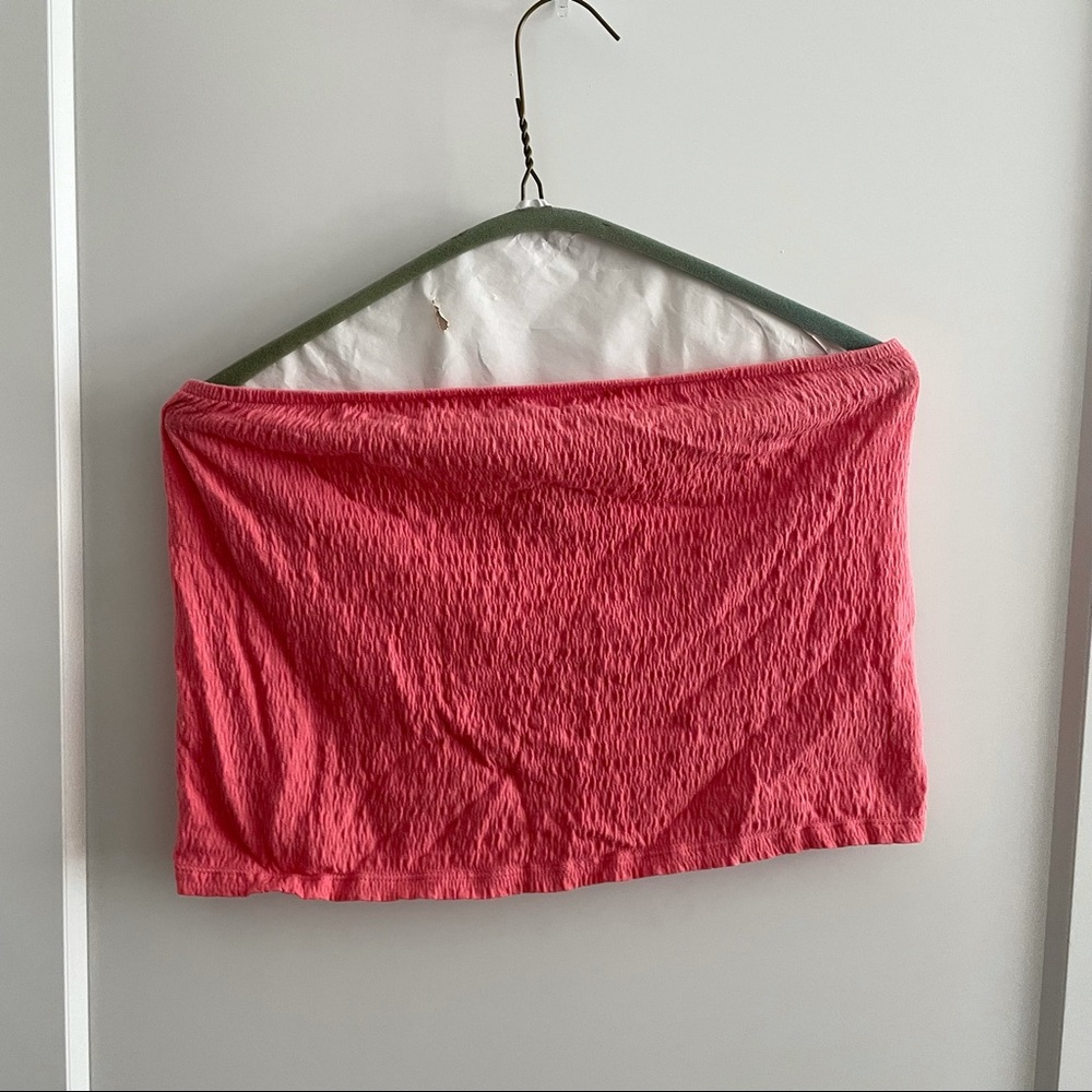 coral tube top